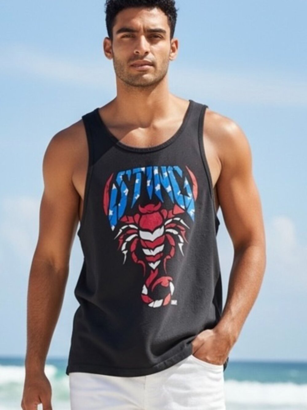 All Elite Wrestling Sting Tank Top Adult Small Scorpion Defender USA Shirt
